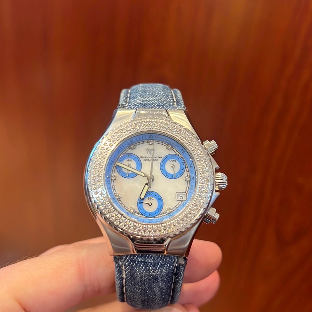 100% Authentic TechnoMarine Millenium Special Edition Diamond Bezel Womens Watch